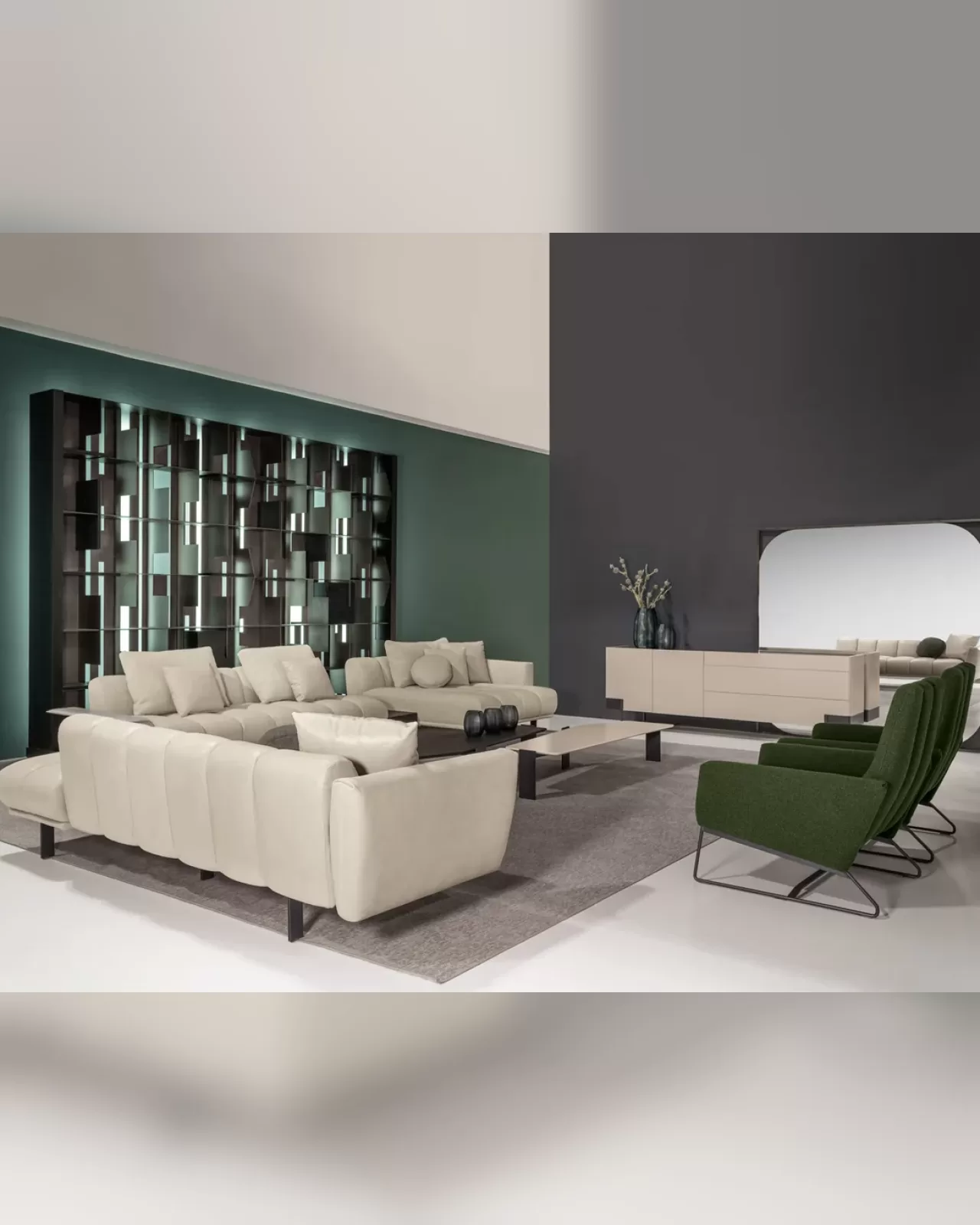 Canapea modulara Blockbau Cantori, canapele living, realizata la comanda in Italia