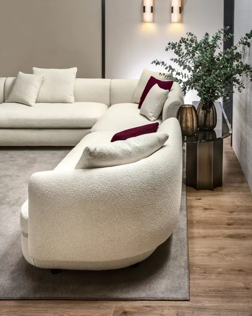 Canapea modulara Gabrielle Cantori, coltare living, realizata la comanda in Italia
