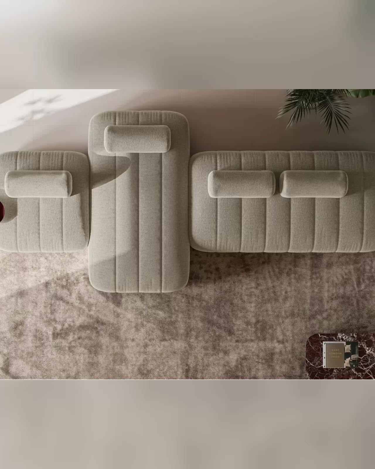 Canapea Raggio Dallagnese, canapele living, realizata la comanda in Italia