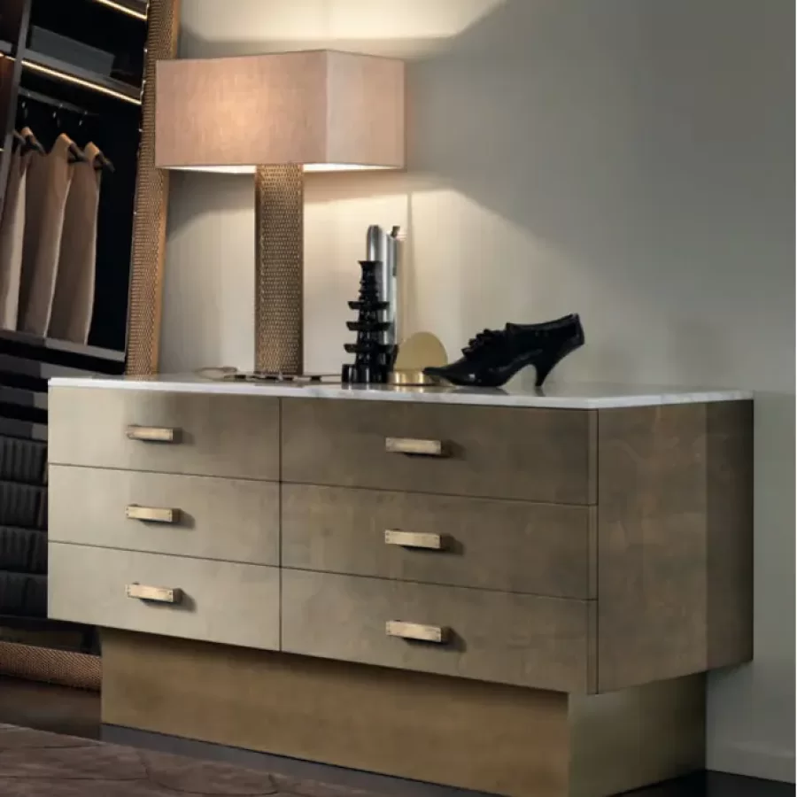 Comoda dubla Loft cu 6 sertare Daytona, mobila de dormitor