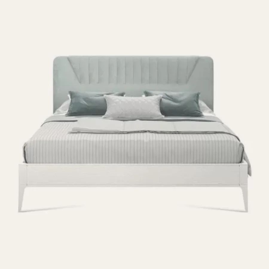 Pat Musa cu tablie cu detaliu in V Francesco Pasi, mobilier italian, vedere de ansamblu