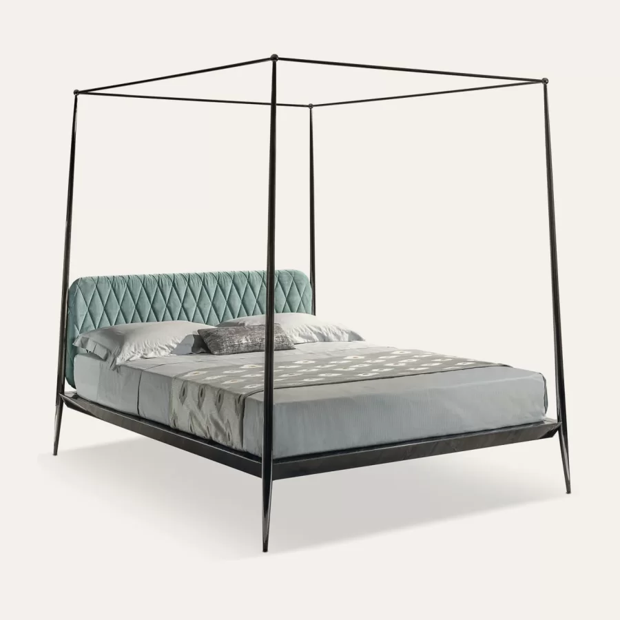 Pat Urbino upholstered headboard canopy Cantori, mobilier italian, vedere de ansamblu