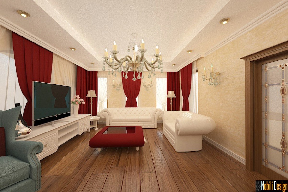 Design interior case stil clasic cu etaj pret