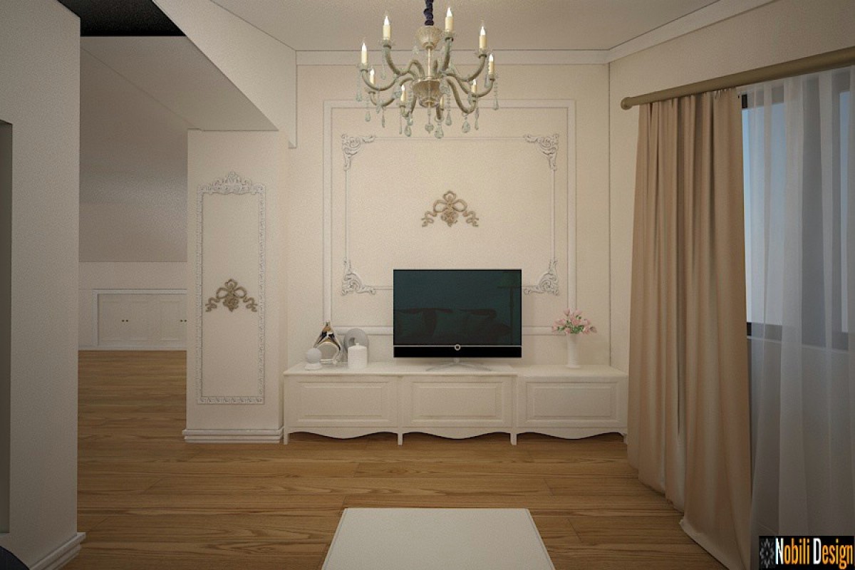 design interior living casa stil clasic cu mansarda