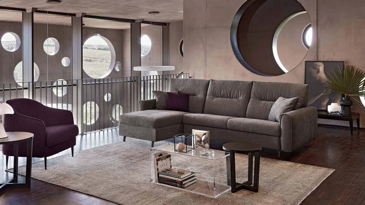Canapea extensibila Stelvio move Rosini pentru living premium | Nobili Design
