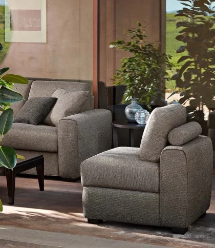 Canapea extensibila Sirmione standard Rosini in ambient de living