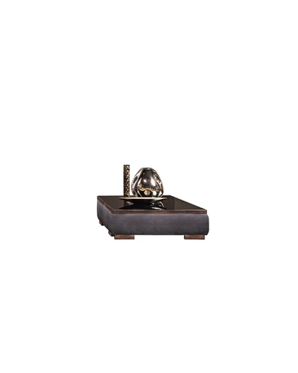 Masuta de cafea tapitata Cromo Epoque, din colectia Exence, L 105 x A 110 x H 30 cm