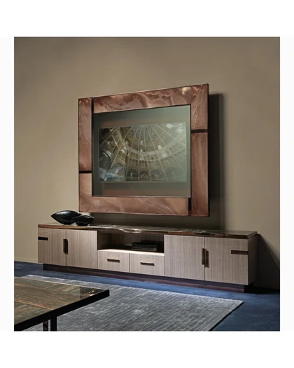 Rama TV Diaspro Epoque, mobilier TV din colectia Exence, L 180 x A 16 x H 150 cm