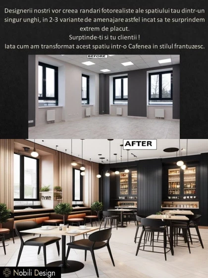 Concept de design 3D Cafenea