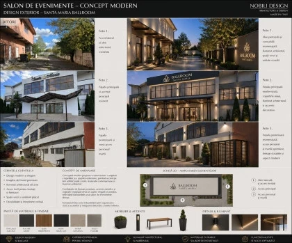 Concept Design Exterior Sala de Evenimente. Proiect amenajare Sala Nunta