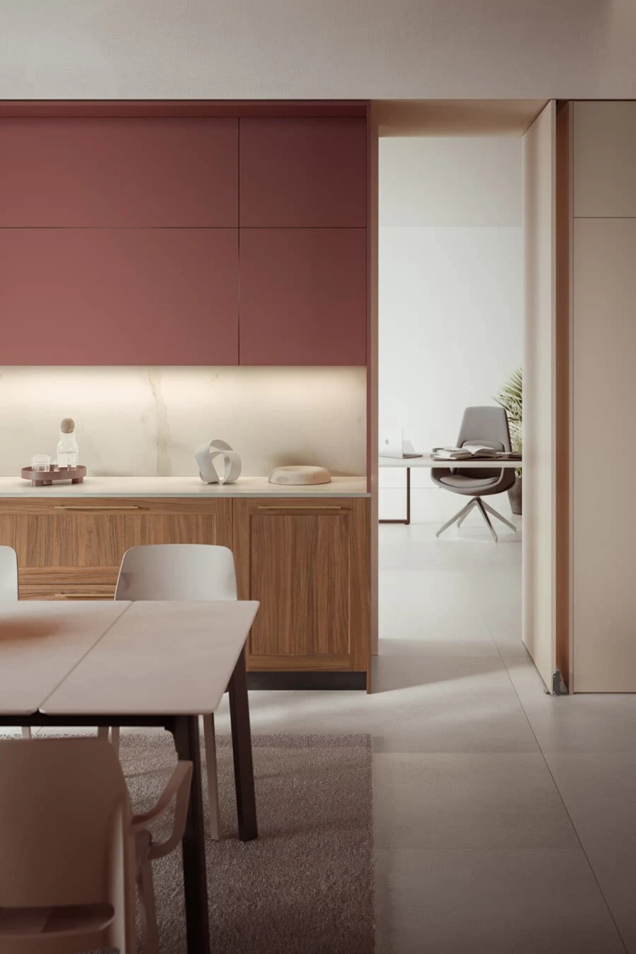 Bucatarie Bucatarie Ligna Armony Cucine - vedere laterala pentru bucatarie