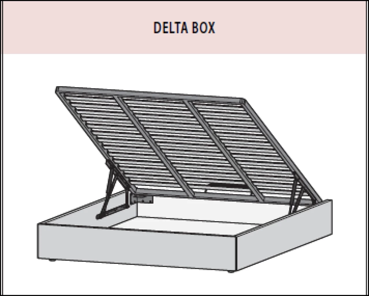 Pat cu panou tapitat Take 160x200 - Delta Box Mercantini in ambient de dormitor
