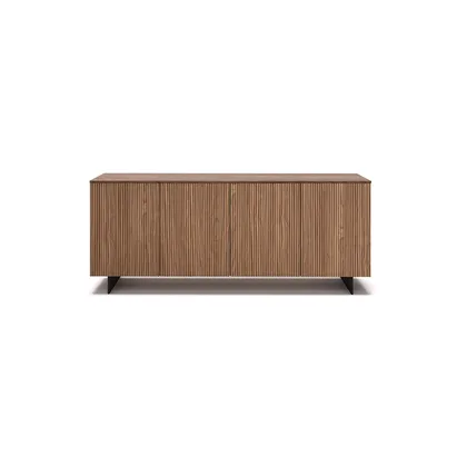 Comoda Marlene Dallagnese, cu usi din furnir canneté sau lac mat, cu deschidere push-pull, de la 120 la 240 cm latime