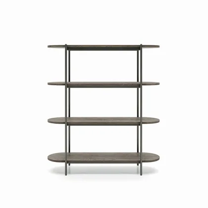 Biblioteca Supernova Dallagnese, pe structura din metal negru, in doua inaltimi, latime 119,7 cm