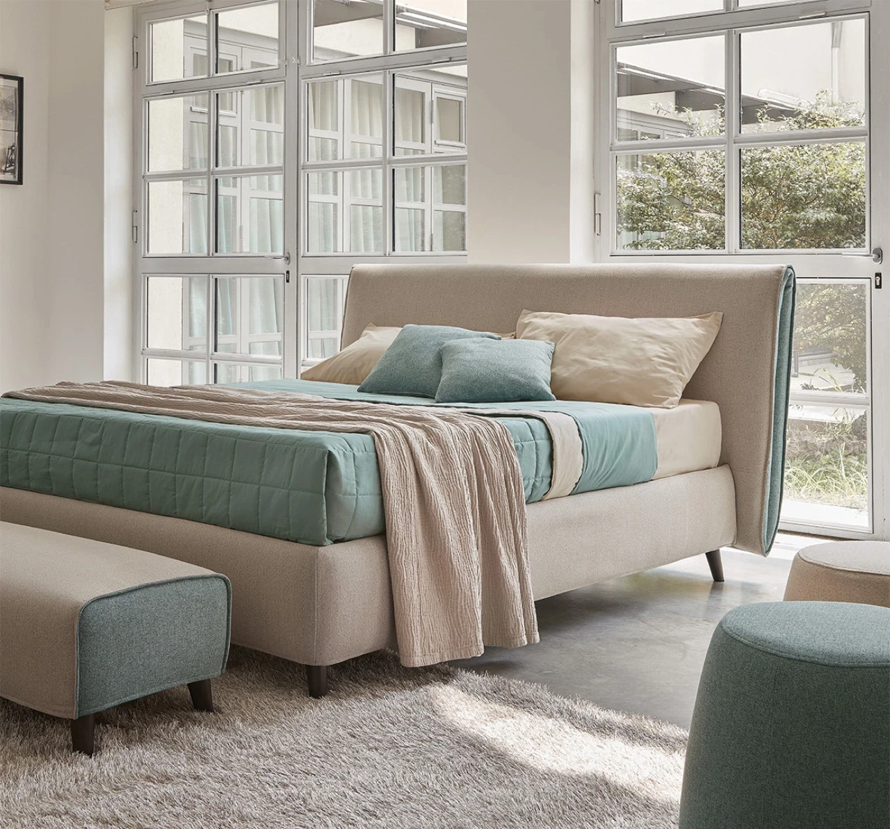 Pat tapitat Carme pentru dormitor premium | Nobili Design