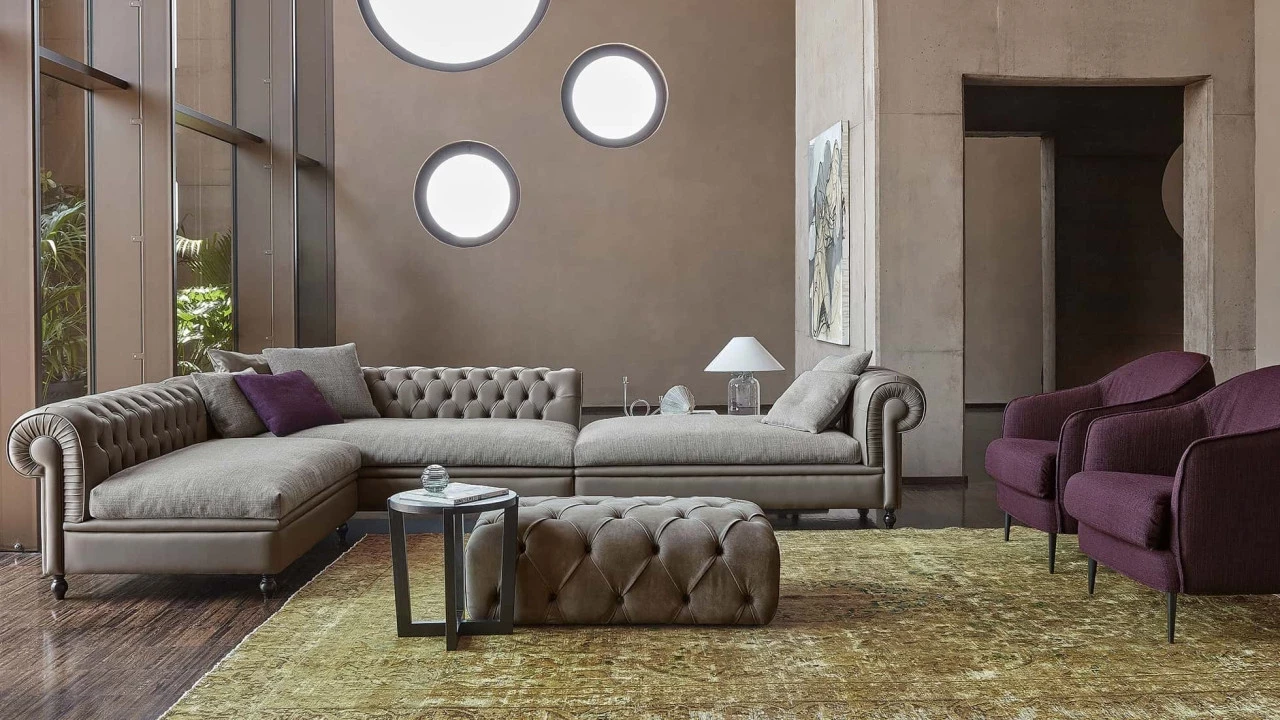Canapea Nottingham - vedere frontala pentru living