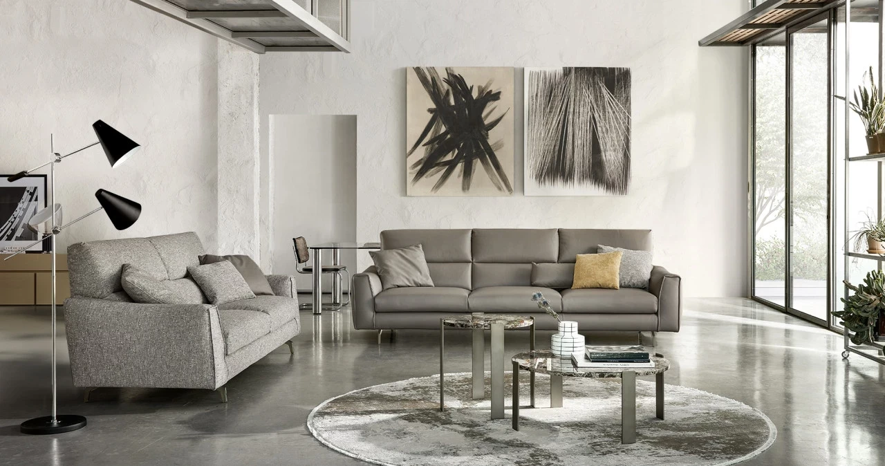 Canapea Boboli - Design modular si tetiere reglabile - vedere laterala pentru living