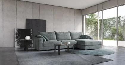 Canapea Dress - Design texturat si husa complet detasabila - vedere laterala pentru living
