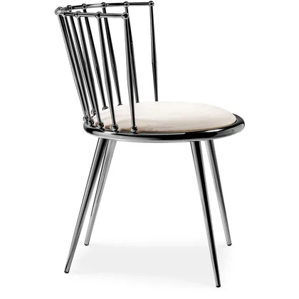 Scaun Aurora bacchettata Cantori, de dining cu bare conice imbinate fara sudura, lat de 62 cm