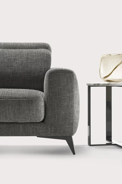 Canapea Nevers - Confort Italian Inteligent cu Extensie Slide - vedere frontala pentru living