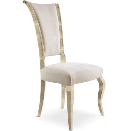 Scaun Raffaello Cantori, de dining clasic tapitat cu cadru din lemn masiv sculptat manual, lat de 53,5 cm