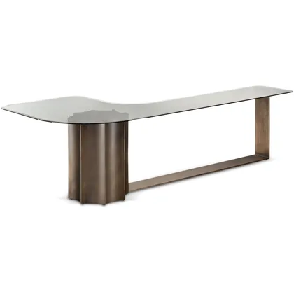 Masuta Florio curved Cantori, de cafea in forma de L, lata de 170 cm