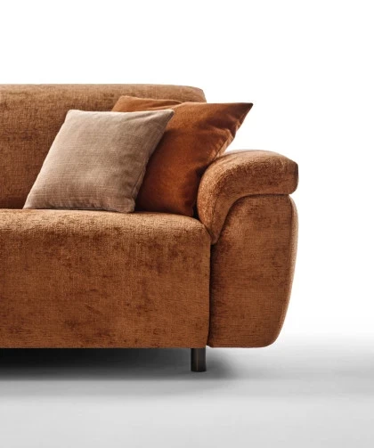 Canapea Prato modulara din stofa sau piele - extensie inclusa in ambient de living