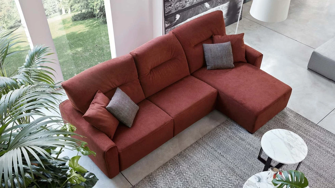 Canapea extensibila Bormio Move Rosini pentru living premium | Nobili Design