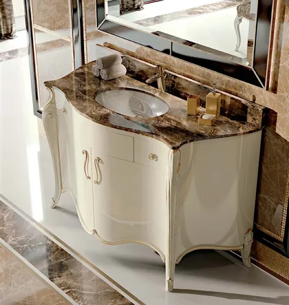Mobilier baie Opera cu un lavoar Francesco Pasi, mobila italiana de design pentru baie