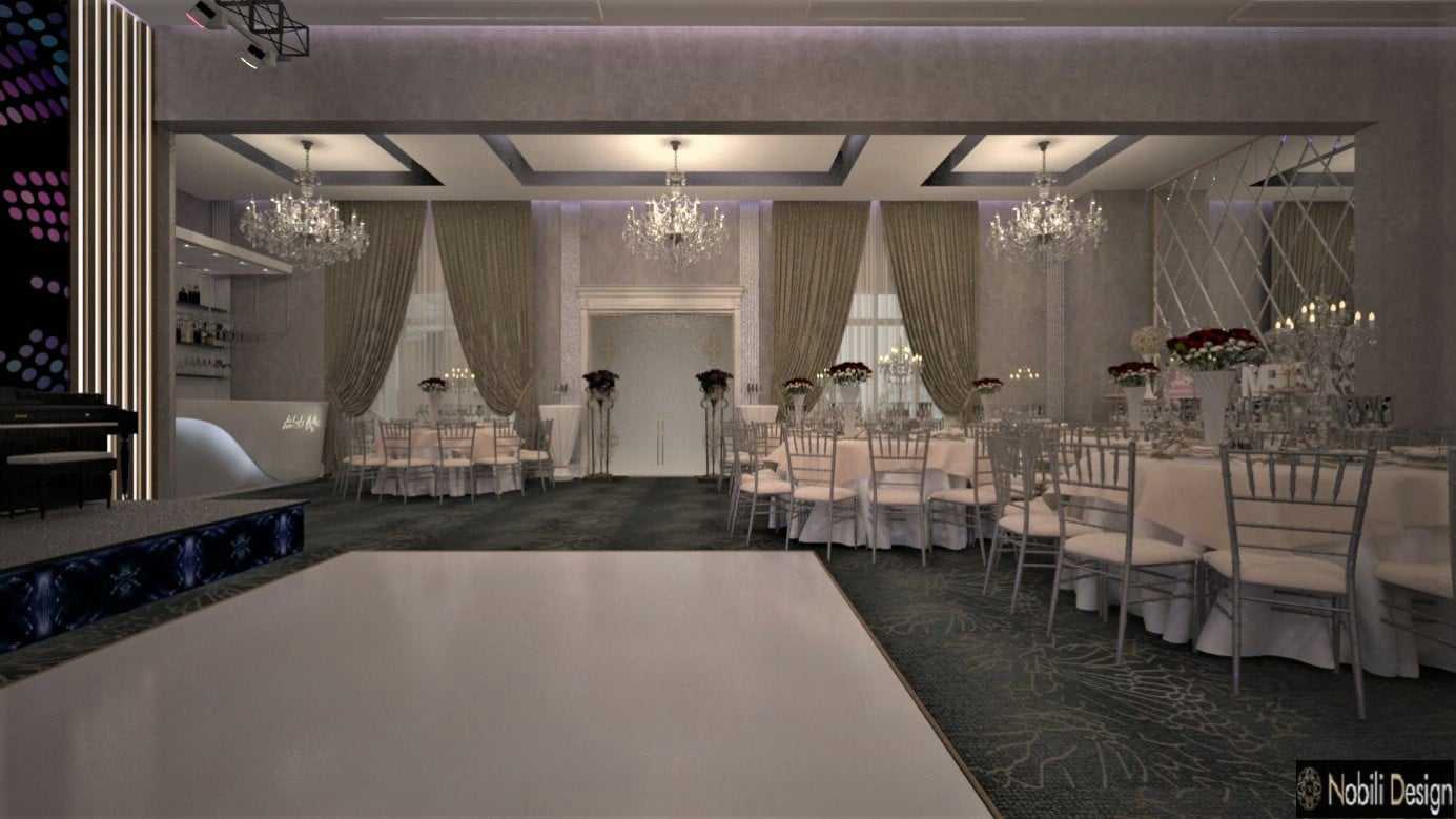 Design interior sala evenimente de lux in Bucuresti